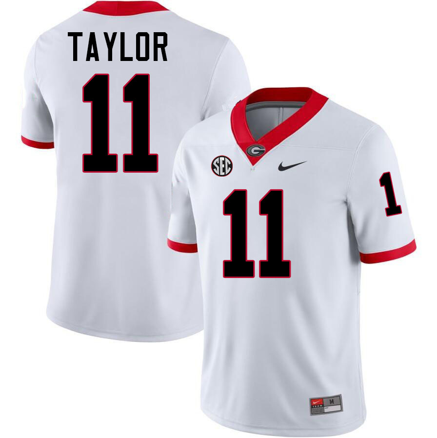#11 Talyn Taylor UGA Jersey,University Of Georgia Bulldogs Football Jersey,Uniforms,Gears-White #11 Talyn Taylor UGA Jersey,University Of Georgia Bulldogs Football Jersey,Uniforms,Gears-White
